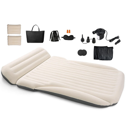 Ciremiv Cama de Coche con los Accesorios más Completos para Dormir en el Coche | Colchón de Coche Cómodo, Duradero y a Prueba de Fugas | Colchón Inflable de Coche con Almohada Integrada y Bomba | para SUV, Minivan, MPV, Viajes por Carretera