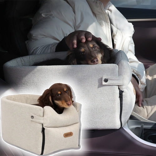 Cama para Asiento Central de Coche para Perros, Portador Portable para Perros Pequeños y Gatos, Bolsa de Viaje de Seguridad, Accesorios y Productos para Mascotas